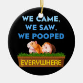 Wir sahen Guinea Schweinefleisch Mama Vater Tiere Keramik Ornament (Vorne)