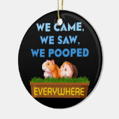 Wir sahen Guinea Schweinefleisch Mama Vater Tiere  Keramik Ornament (Links)