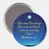 Wir sahen sein Star Scripture Weihnachtsmagazin Magnet (Vorderseite/Rückseite)