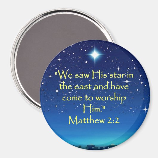 Wir sahen sein Star Scripture Weihnachtsmagazin Magnet (Vorderseite/Rückseite)