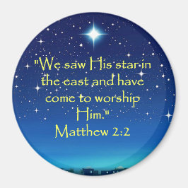 Wir sahen sein Star Scripture Weihnachtsmagazin Magnet