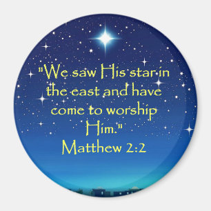 Wir sahen sein Star Scripture Weihnachtsmagazin Magnet