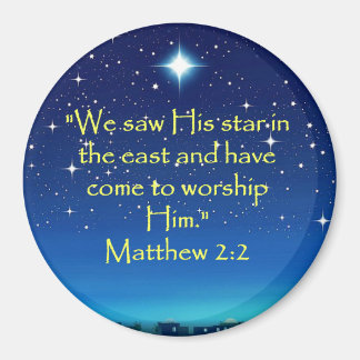 Wir sahen sein Star Scripture Weihnachtsmagazin Magnet