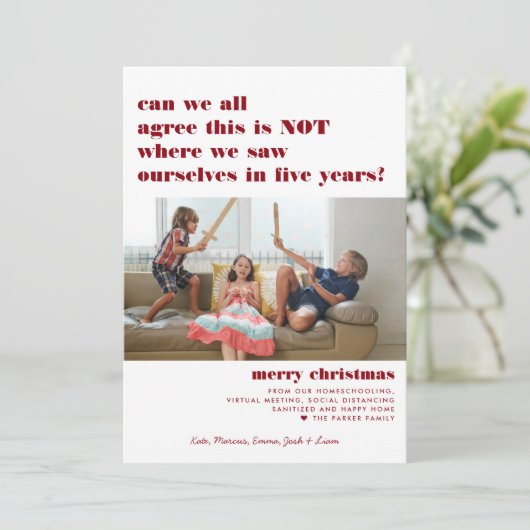 Wir sahen uns in fünf Jahren | Frohe Weihnachten (Stehend Vorderseite)