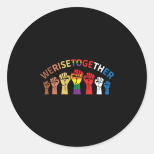 Wir sammeln Black Pride Gay Pride Lgbtq gleich Runder Aufkleber