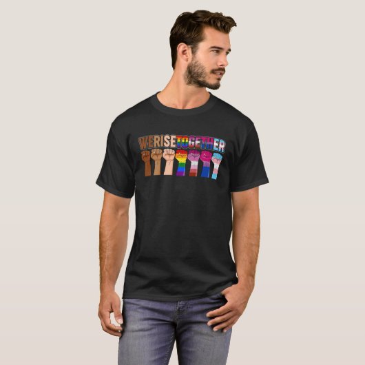 Wir sammeln LGBTQ Parade für schwarzen LGBT-Gay Pr T-Shirt (Vorne ganz)
