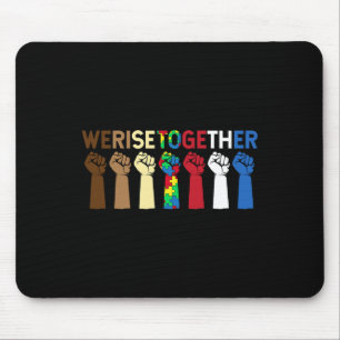 Wir sammeln Puzzle Inspiration Autismus Aware Mousepad