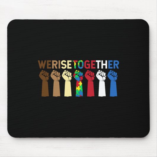 Wir sammeln Puzzle Inspiration Autismus Aware Mousepad (Vorne)