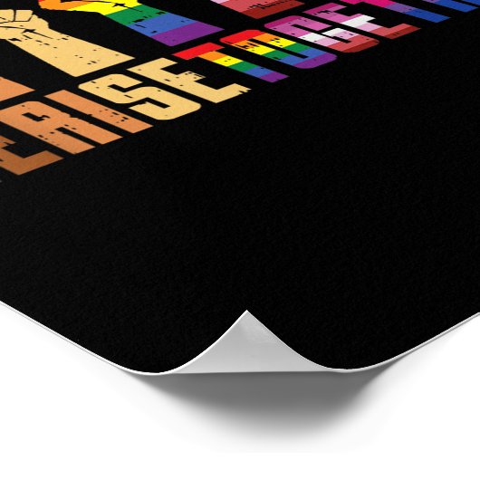 Wir sammeln Schwarzer Stolz Blm Lgbt erhöht Faust Poster (Ecke)