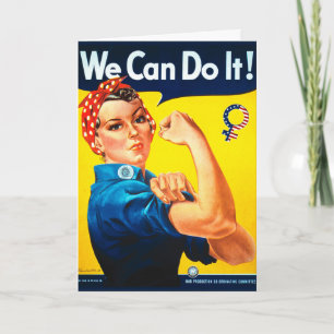 Wir schaffen das! Grußkarte Rosie the Riveter Karte