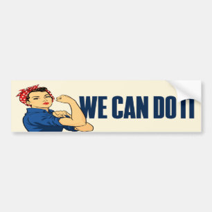 Wir schaffen das Rosie Riveter  Autoaufkleber