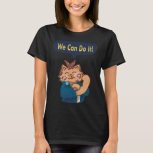 Wir schaffen es Katze Aufkleber T-Shirt
