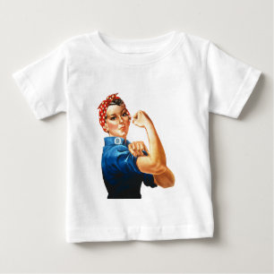 Wir schaffen es, Rosie die Nieterin Frauenpower Baby T-shirt