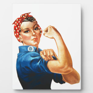 Wir schaffen es Rosie die Nieterin Frauenpower Fotoplatte