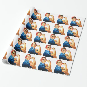 Wir schaffen es Rosie die Nieterin Frauenpower Geschenkpapier