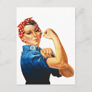 Wir schaffen es Rosie die Nieterin Frauenpower Postkarte