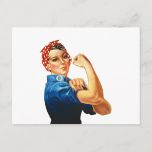 Wir schaffen es Rosie die Nieterin Frauenpower Postkarte
