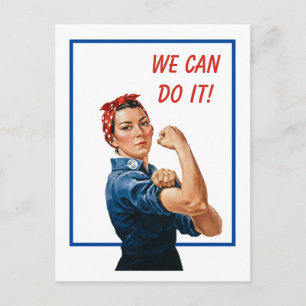 Wir schaffen es Rosie die Nieterin Frauenpower WWI Postkarte