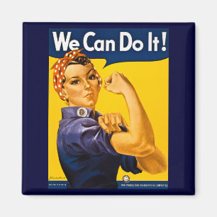 Wir schaffen es! Rosie die Nieterin Vintage WW2 Magnet