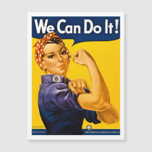 Wir schaffen es! Rosie die Nieterin Vintage WW2 Po Magnetkarte