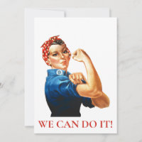 Wir schaffen es Rosie Riveter Frauenpower WWII