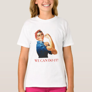Wir schaffen es Rosie Riveter Frauenpower WWII T-Shirt