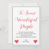 Wir schätzen, dass Sie jede Geste des Beruf pflege Dankeskarte (Rückseite)