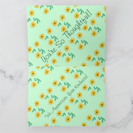 Wir schätzen Ihre Freundlichkeit Dankeskarte (Innenseite)