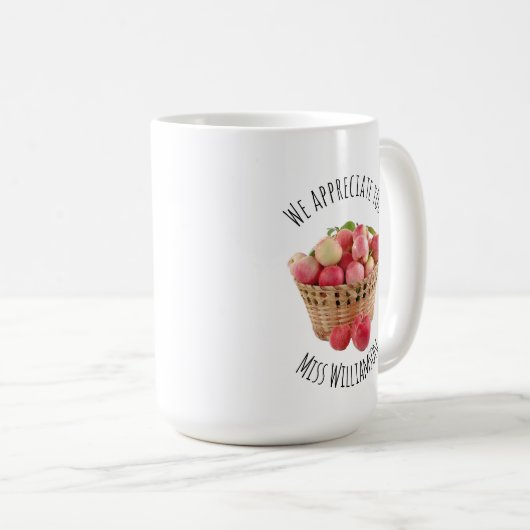 WIR SCHÄTZEN SIE | Lehrerbewertung Kaffeetasse (VorderseiteRechts)