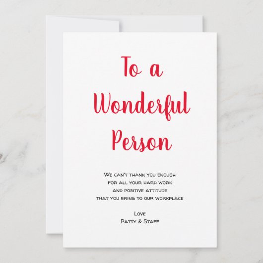 Wir schätzen Sie nette Geste Danke Black (Rückseite)