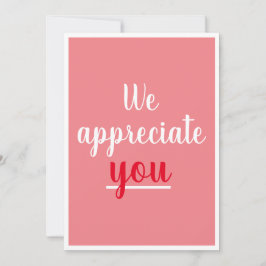 Wir schätzen Sie nette Geste Danke Pink