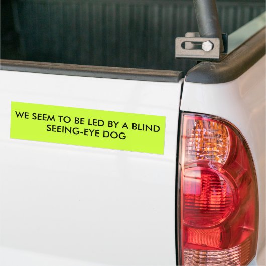 WIR SCHEINEN, LED DURCH EINEN BLINDEN SEEING-EYE AUTOAUFKLEBER (Auf Lkw)