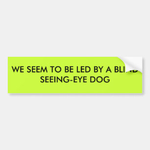WIR SCHEINEN, LED DURCH EINEN BLINDEN SEEING-EYE AUTOAUFKLEBER