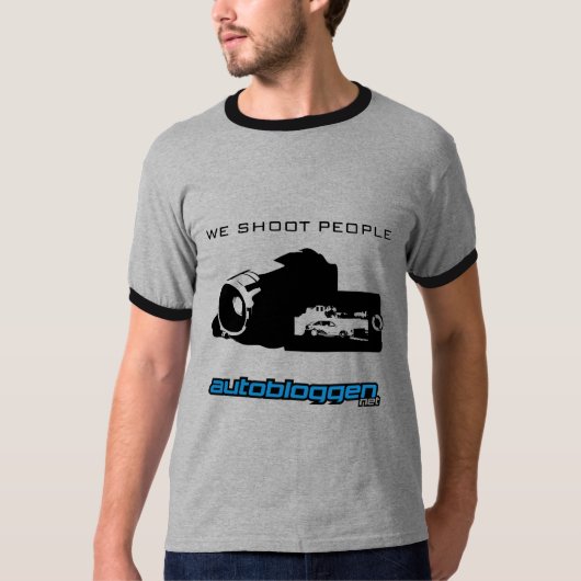 "Wir schießen Leute " T-Shirt (Vorderseite)