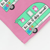 "Wir schlafen gerne herum" Camper Spaß Fleecedecke (Ecke)