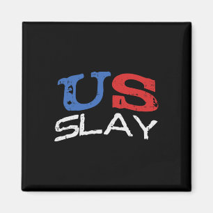 Wir schlagen lustig Usa 4. Juli Amerika Patriotisc Magnet
