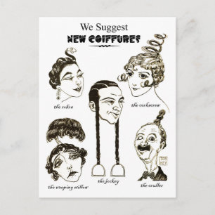Wir schlagen neue Frisuren vor Postkarte