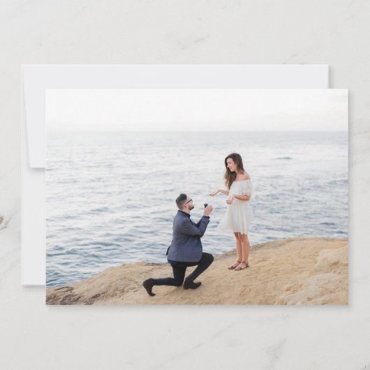 Wir schließlich Set ein Hochzeitdatum fett Typogra Save The Date (Rückseite)