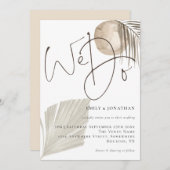 Wir schreiben Boho Pampas Grass Wedding Einladung (Vorne/Hinten)