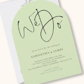 Wir schreiben QR Code Limon Cream Green Wedding Ar Einladung