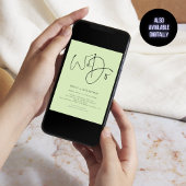 Wir schreiben QR Code Limon Cream Wedding Einladung