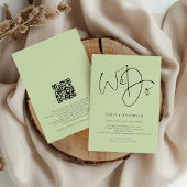 Wir schreiben QR Code Limon Cream Wedding Einladung