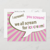 Wir schreien alle nach Eis! Postkarte (Vorne/Hinten)