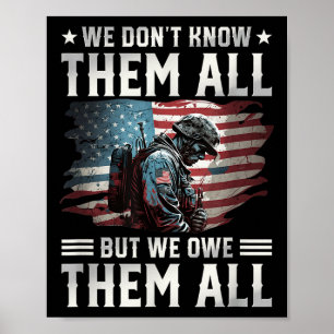 Wir schulden sie alle mit dem Tag der amerikanisch Poster