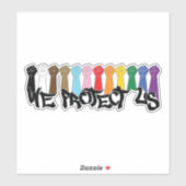 Wir schützen uns aufkleber (Blatt)