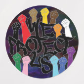 Wir schützen uns etiketten (Design 2)