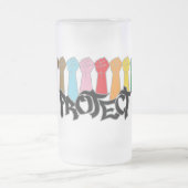 Wir schützen uns mattglas bierglas (Mittel)