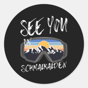Wir sehen Sie in Schmalkalden Deutschland Urlaub S Runder Aufkleber