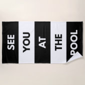 Wir sehen uns am Pool Strandtuch (Vorderseite)