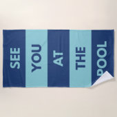 Wir sehen uns am Pool Strandtuch (Vorderseite)